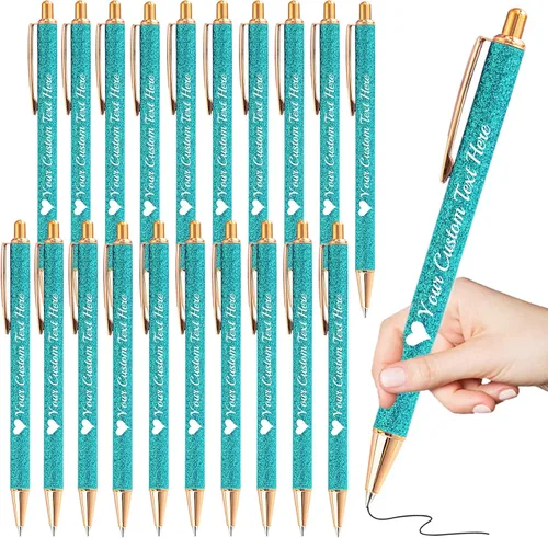 Vista 63 de Bolígrafos personalizados con purpurina con nombre a granel, 10 unidades, bolígrafos personalizados con punta de lápiz digital para mujeres y niñas