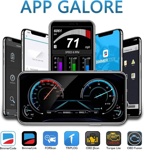 Vista 5 de Vgate iCar Pro 2S Bluetooth OBD2 Lector de códigos BLE 5.2 Escáner OBD2 OBDII Herramienta de diagnóstico de códigos de falla para iPhone, iOS