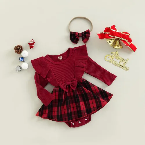 Vista 5 de Mubineo Conjunto de falda de algodón para bebé y niña pequeña