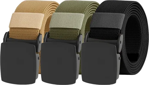 Vista 29 de UNGGJKB Men's Tactical Belt, Nylon Casual Elastic Belt, Work Belt That Can Be Cut And Adjusted