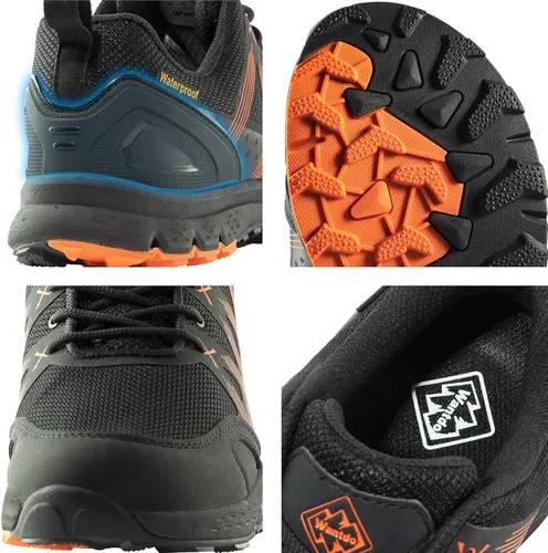 Vista 6 de Wantdo Zapatos de senderismo impermeables para hombre, botas de senderismo ligeras