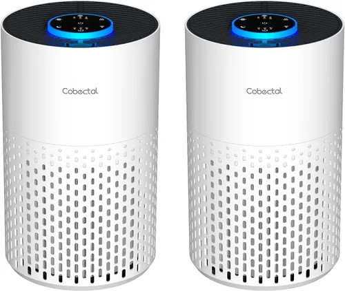 Vista 11 de Purificadores de aire para dormitorio y hogar, limpiador de aire Cobectal con filtro H14 True HEPA 3 en 1 para habitación de hasta 1050 pies