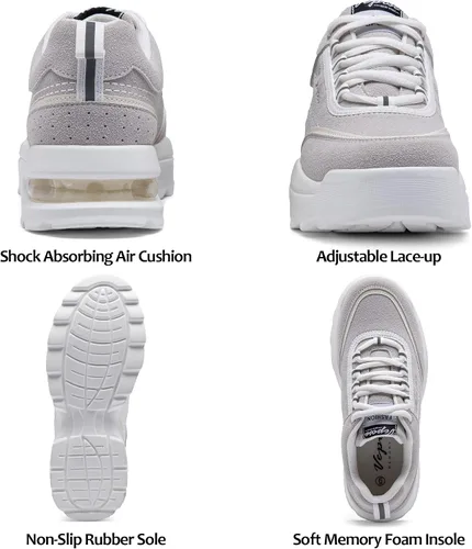 Vista 6 de Vepose 8019 - Tenis de moda para mujer, con amortiguación de aire, con cordones, para correr, de espuma viscoelástica, para caminar