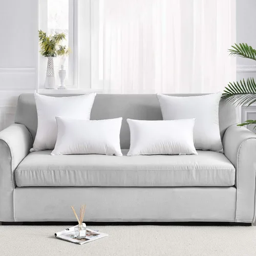 Vista 3 de FAVRIQ Juego de 2 rellenos de almohada de 12 x 20 pulgadas (juego de 2), rellenos de almohada rectangulares para interior de sofá con funda