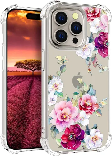 Vista 88 de Funda compatible con iPhone 15, bonita funda transparente para mujer, funda de silicona transparente para teléfono, color negro, tigre poderoso