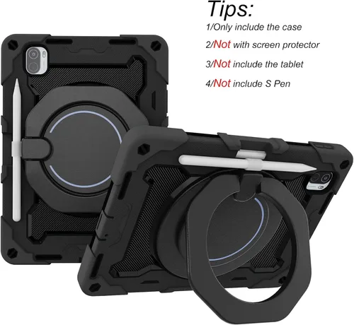 Vista 2 de Funda para Xiaomi Pad 5 de 11.0 pulgadas, PC + silicona de 3 capas Combo Armor Heavy Duty Cubierta a prueba de golpes para Xiaomi Pad 5 Pro 5G