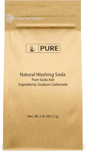Vista 6 de Soda de lavado natural, o carbonato de sodio, limpiador, multiuso suavizador de agua y quitamanchas (disponible en 4 oz, 11 oz, 1 kg, 2 kg, y 5 lb).