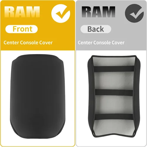 Vista 6 de GIANT PANDA Funda de consola central de ajuste personalizado para Dodge RAM 1500 2500 3500 2002 2003 2004 2005 2006 2007 2008 2009 2010 2011 2012