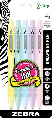 Vista 8 de Bolígrafo Zebra Pen Z-Grip retráctil, punta media, 1.0 mm, varios colores - 5