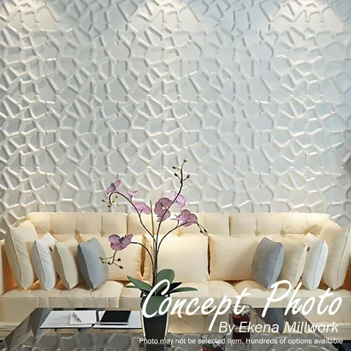 Vista 19 de Ekena Millwork WP20X20INWH 19 5/8 pulgadas de ancho x 19 5/8 pulgadas de alto Inula EnduraWall Decorativo 3D Panel de Pared Cubre 2.67 pies cuadrados