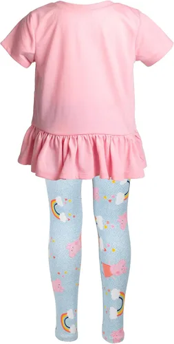Vista 6 de Peppa Pig Conjunto de camiseta y leggings Peplum para niñas pequeñas