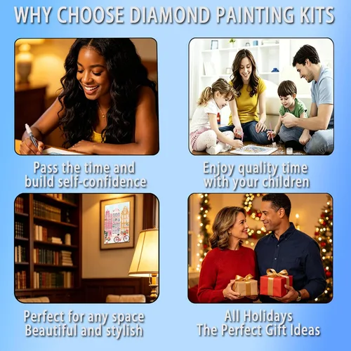Vista 6 de LIULIMI Kit de Pintura de Diamantes DIY 5D Paisaje Mundial, Arte de Diamantes de Las Vegas, Kits de Pintura de Diamantes, Arte de Diamantes Redondos