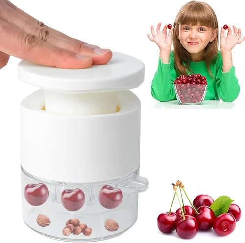 Vista 11 de Picadora de cerezas, herramienta para deshuesar de oliva, removedor de herramientas para deshuesar cereza, removedor de núcleo de pozo de frutas