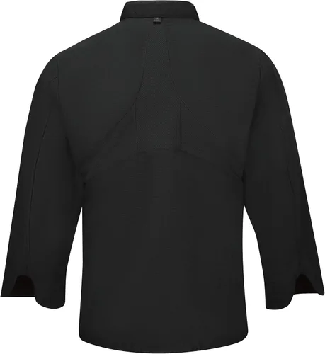Vista 4 de Red Kap Abrigo de chef de manga larga con diez botones para hombre con Mimix y Oilblok