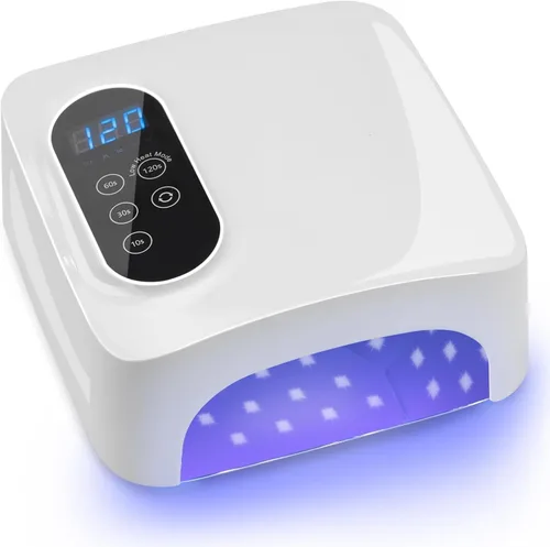 Vista 9 de Lámpara de pie UV, lámpara UV recargable de 78 W para pies, secador de uñas LED con soporte telescópico oculto, esmalte de uñas inalámbrico