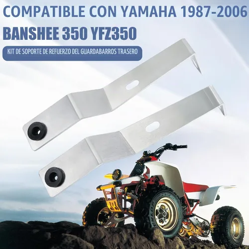 Vista 4 de Kit de abrazaderas de soporte de refuerzo del guardabarros trasero compatible con Yamaha Banshee 350 YFZ350 1987-2006