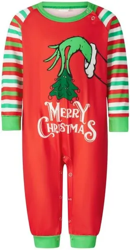 Vista 6 de Thopavenoir Conjunto de pijamas familiares de Navidad a juego para mujeres, hombres, adultos, niños, bebés, ropa de dormir familiar