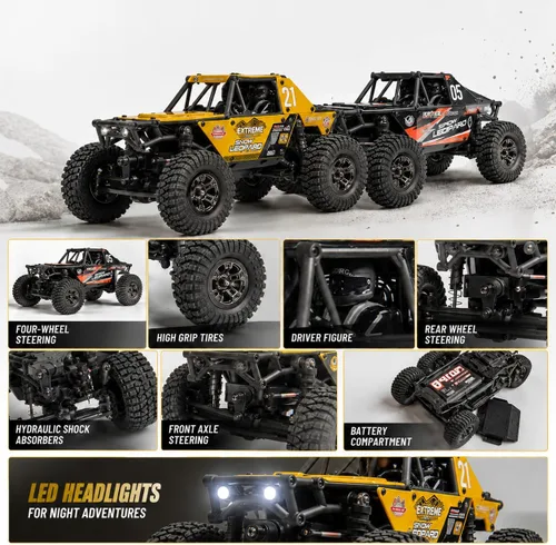 Vista 8 de UDIRC Actualizado UCX2405PRO 1/24 RC Crawler, FOC 4WS RC Rock Tuck