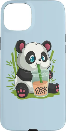 Vista 9 de Kawaii Cute Anime Panda Otaku Japanese Bubble Boba Case for iPhone 17