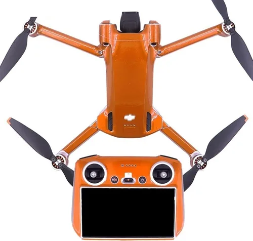 Vista 2 de Mini 3 Pro Drone PVC Skin Dron, cuerpo completo, brazo protector de piel de brazo protector de control remoto, calcomanías para drone para D-ji Mini
