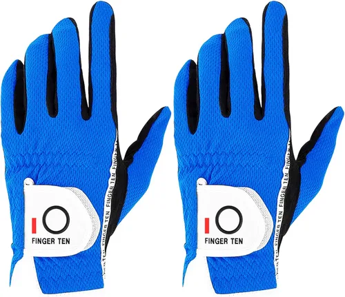 Vista 10 de FINGER TEN Guantes de golf para hombre para golfista diestro o zurdo, agarre para lluvia, valor 2 unidades, guante de golf para mano izquierda