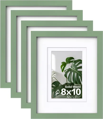 Vista 83 de Egofine - Marcos de fotos de 4 x 6 pulgadas (4 unidades) cubiertos por plexiglás, para fotos de 3 x 4.5 pulgadas / 3.5 x 5 pulgadas con paspartú