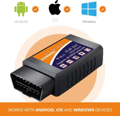 Vista 6 de Lector inalámbrico de códigos OBD2 para autos KOBRA. Herramienta lectora [versión mejorada] se conecta a través de Wifi con cualquier dispositivo
