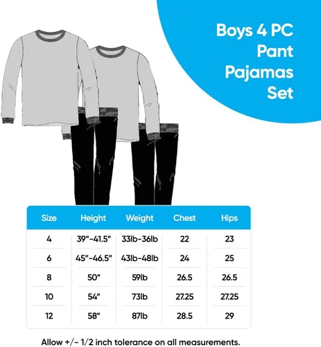 Vista 7 de Minecraft Mojang - Conjunto de pijama de manga corta para niños, 4 piezas, pijama de enredadera