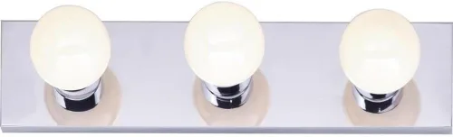 Vista 7 de Nuvo Lighting SF77/188 Lámpara de Tocador Transicional de Tres Luces en Acabado de Latón Pulido/Fundido