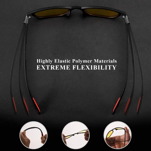 Vista 2 de SIPHEW Gafas de visión nocturna para mujereshombres lentes polarizados de conducción nocturna que reducen el deslumbramiento para la noche