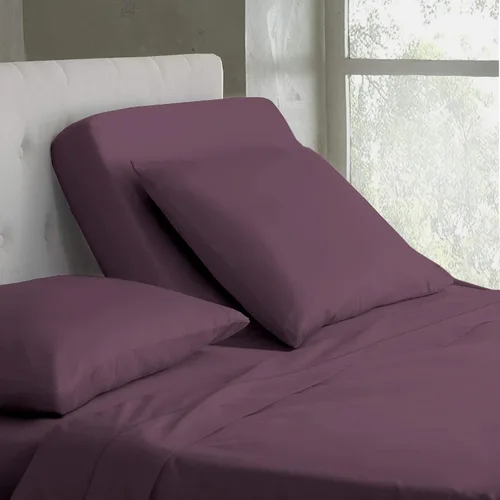 Vista 33 de Juego de sábanas de algodón de 600 hilos tamaño Queen dividido para base de cama ajustable, juego de sábanas de 4 piezas con bolsillo profundo