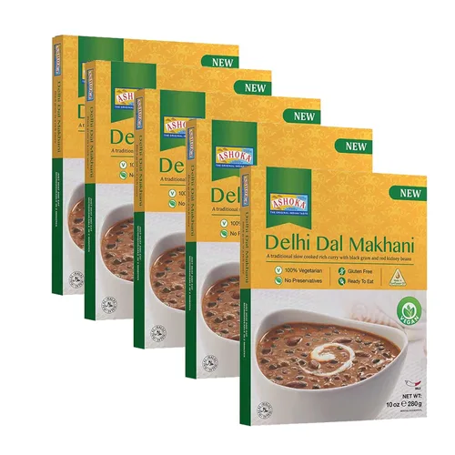 Vista 34 de Ashoka Comidas sin gluten, listas para microondas, veganas con granos negros y frijoles, comidas para calentar y servir, todas naturales Delhi Dal