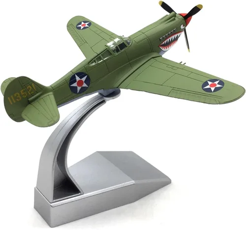 Vista 3 de TECKEEN 1/72 Escala American P40 Fighter P-40 Fighter Avión Modelo Aleación Diecast Plane Modelo para Colección