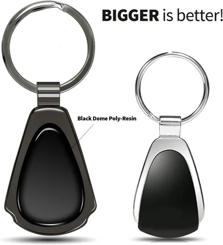 Vista 5 de iPick Image for Ford Mustang GT Black Dome Metal Teardrop Key Chain