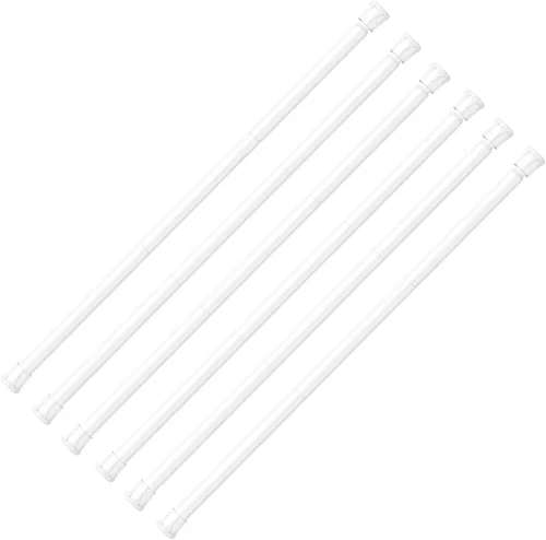 Vista 42 de AIZESI 4 Piezas Barras de Cortina de Tensión de Resorte Pequeñas de 8 a 12 Pulgadas, Mini Barras de Tensión DIY Sin Taladro para Luces Laterales