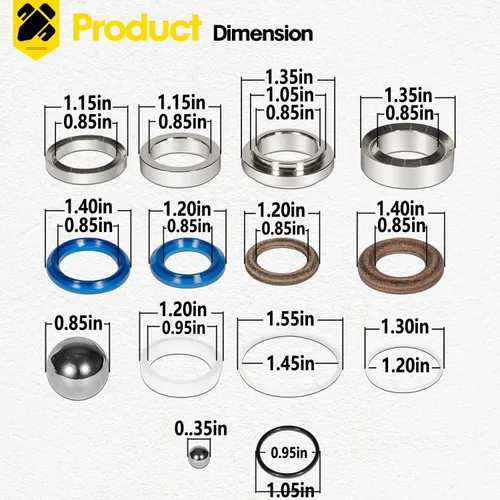 Vista 5 de 248213 Kit de reparación de bomba de jeringa sin aire para pulverizador de pintura Graco 1095 1595 5900, reemplazo para 248-213