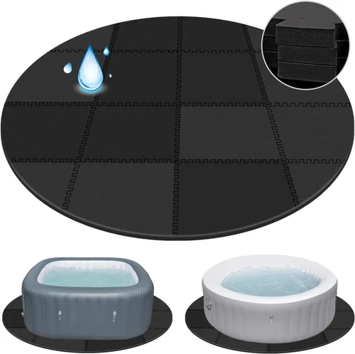 Vista 8 de Alfombrilla Extra Gruesa de 1/2 Pulgada de 85 Pulgadas para Bañera de Hidromasaje para Accesorios de Bañera de Hidromasaje Inflable, Almohadilla