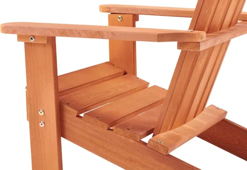 Vista 9 de Silla Adirondack en miniatura de madera maciza Hemlock, tumbona compacta para patio al aire libre, resistente a la intemperie, asiento de hoguera
