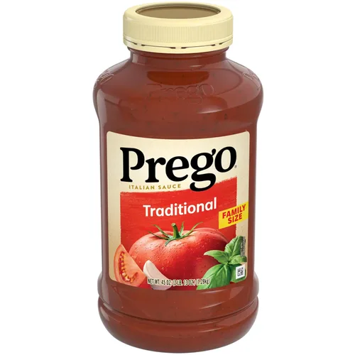 Vista 47 de Prego Tomate grueso con salsa de pasta de ajo y cebolla, tarro de 24 onzas