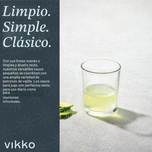 Vista 5 de Vikko Vasos de jugo pequeños de 5 onzas, cristalería de base pesada, tazas para beber jugo de naranja, agua, vasos de vidrio para degustar, juego