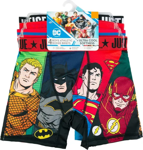 Vista 4 de DC Comics Calzoncillos bóxer de superhéroe para niño con Batman, Flash, Superman y más, tallas 4, 6, 8, 10, 12