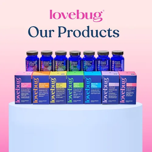 Vista 8 de LOVEBUG Probióticos para mujeres con Pancran® - Probiótico multi-cepa que apoya el equilibrio de IVU, BV, olor y pH - Probióticos vaginales