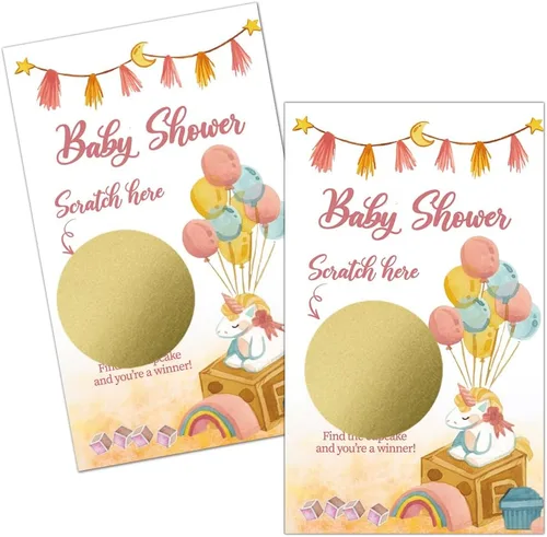 Vista 8 de Haizct Paquete de 50 tarjetas para raspar con temática de jardines botánicos, diseño floral de mariposa para colección de baby shower, tarjetas
