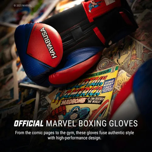 Vista 3 de Hayabusa Marvel - Guantes de boxeo clásicos para hombres, mujeres y niños – Con licencia oficial 16 oz 12 oz 8 oz 6 oz Entrenamiento, sparring