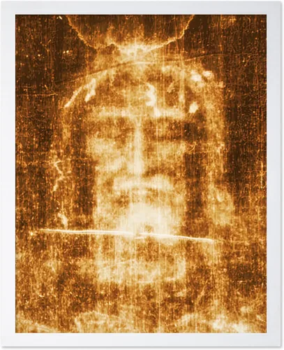 Vista 79 de Poster Master Póster de retrato vintage, impresión cristiana retro, regalo para religiosos, amigos, cara de Jesucristo, sudario de Turín, Biblia