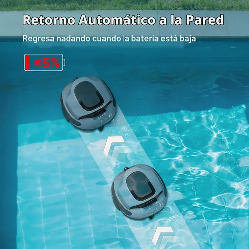 Vista 6 de POOLPURE Limpiador de piscina inalámbrico profesional, estacionamiento de autoservicio