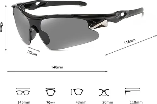 Vista 6 de Gafas de sol deportivas para bicicleta de carretera, ciclismo de montaña, gafas de protección