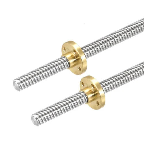 Vista 7 de DMiotech Paquete de 2 tornillos de plomo T8x2mm con tuerca de latón para impresora 3D, máquina CNC