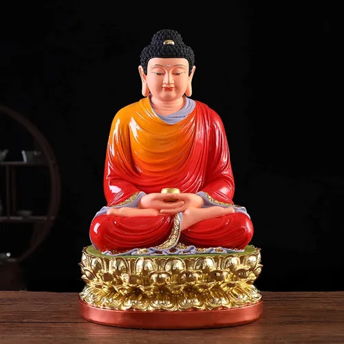 Vista 6 de UNNS Decoración decorativa de oficina de ídolo de Buda en meditación, decoración de Feng Shui, atractiva decoración de Buda sereno para tu hogar u