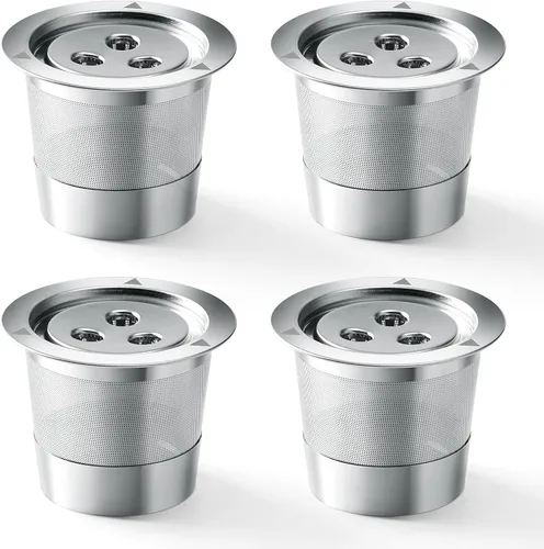 Vista 13 de Cápsulas Ninja K Cups reutilizables de acero inoxidable compatibles con la máquina Ninja CFP201 CFP301 Dual Brew Pro, cápsulas de café rellenables